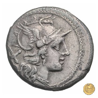 119/2 - fulmine (thunderbolt) 206-195 BC (Roma)