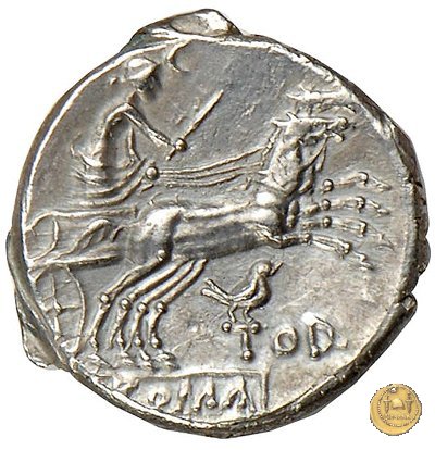 141/1 - Roma / Luna - uccellino e TOD (bird e TOD) 189-180 BC (Roma)