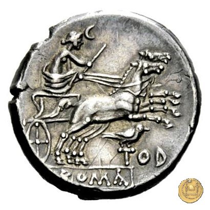 141/1 - Roma / Luna - uccellino e TOD (bird e TOD) 189-180 BC (Roma)