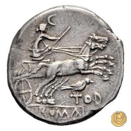 141/1 - Roma / Luna - uccellino e TOD (bird e TOD) 189-180 BC (Roma)