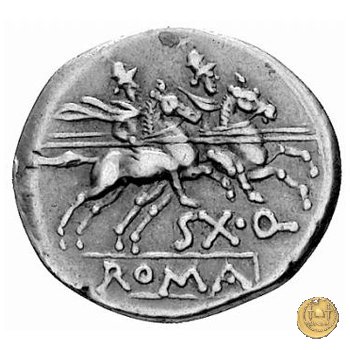 152/1 - denario Sex. Quinctilius 189-180 BC (Roma)