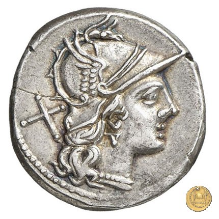 153/1 - denario Cn. Calpurnius Piso 189-180 BC (Roma)