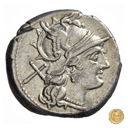 153/1 - denario Cn. Calpurnius Piso 189-180 a.C. (Roma)
