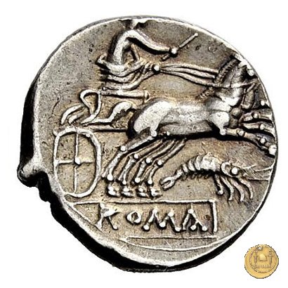 156/1 - Roma / Luna - gambero (prawn) 179-170 BC (Roma)