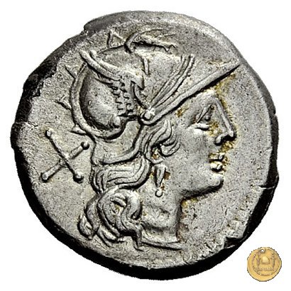 156/1 - Roma / Luna - gambero (prawn) 179-170 BC (Roma)