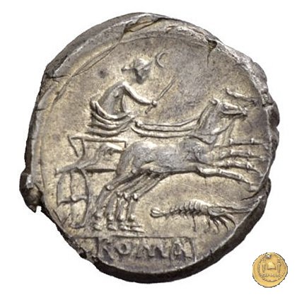 156/1 - Roma / Luna - gambero (prawn) 179-170 BC (Roma)