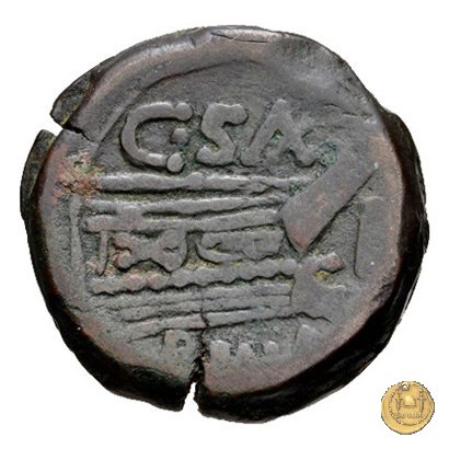 173/1 - asse C. Cluvius Saxula 169-158 BC (Roma)