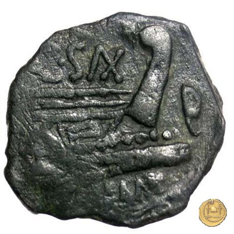 173/1 - asse C. Cluvius Saxula 169-158 BC (Roma)