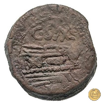 173/1 - asse C. Cluvius Saxula 169-158 BC (Roma)