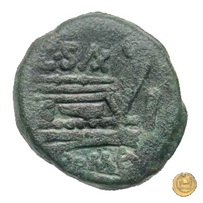 173/1 - asse C. Cluvius Saxula 169-158 BC (Roma)