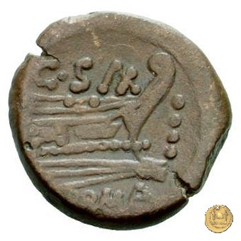 173/3 - triente C. Cluvius Saxula 169-158 BC (Roma)