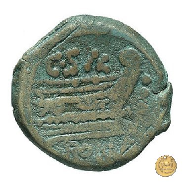 173/4 - quadrante C. Cluvius Saxula 169-158 BC (Roma)