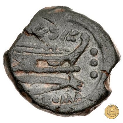 173/4 - quadrante C. Cluvius Saxula 169-158 BC (Roma)