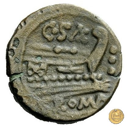 173/4 - quadrante C. Cluvius Saxula 169-158 BC (Roma)