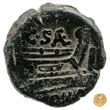 175/1 - asse C. Sae(nius) 169-158 BC (Roma)