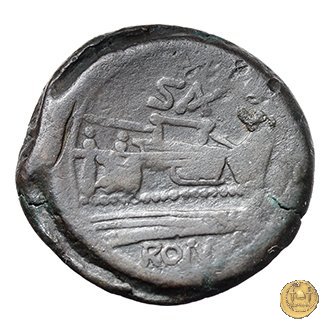 180/1 - asse (Cluvius) Saxula 169-158 BC (Roma)