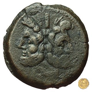 180/1 - asse (Cluvius) Saxula 169-158 a.C. (Roma)