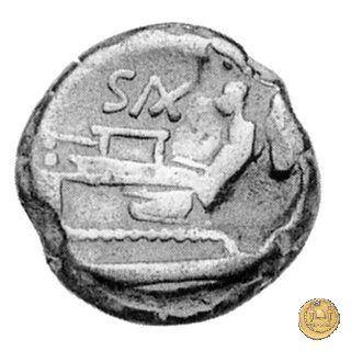 180/2 - semisse (Cluvius) Saxula 169-158 BC (Roma)