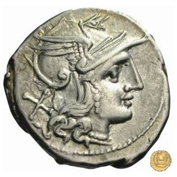 187/1 - denario Furius Purpureo 169-158 BC (Roma)