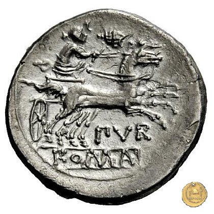 187/1 - denario Furius Purpureo 169-158 BC (Roma)