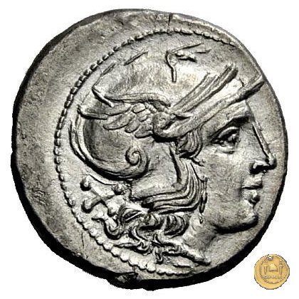 187/1 - denario Furius Purpureo 169-158 BC (Roma)