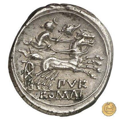 187/1 - denario Furius Purpureo 169-158 BC (Roma)