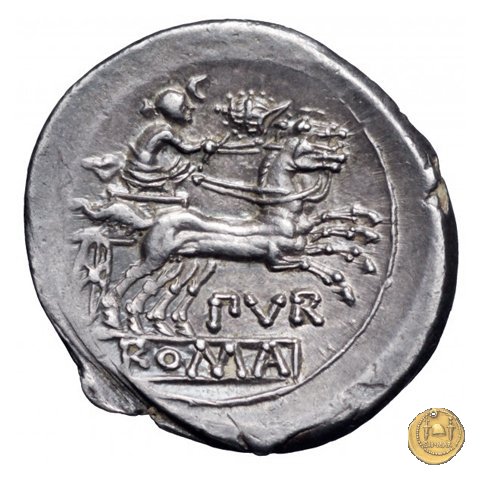 187/1 - denario Furius Purpureo 169-158 BC (Roma)