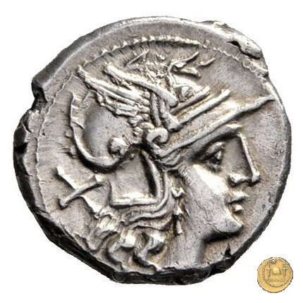 187/1 - denario Furius Purpureo 169-158 BC (Roma)