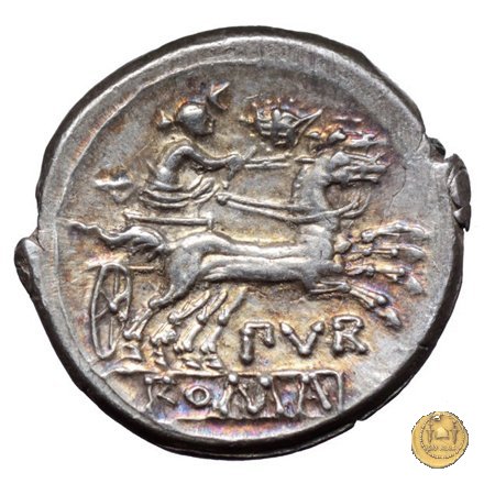 187/1 - denario Furius Purpureo 169-158 BC (Roma)