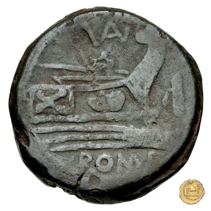 191/1 - asse Valerius 169-158 BC (Roma)