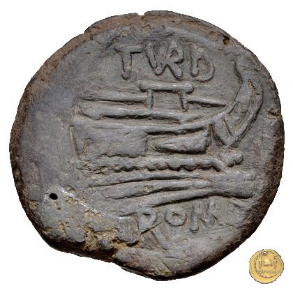 193/1 - asse (Papirius) Turdus 169-158 BC (Roma)