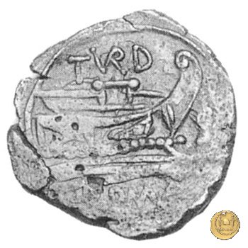 193/2 - semisse (Papirius) Turdus 169-158 BC (Roma)