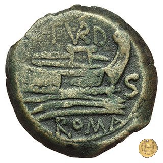 193/2 - semisse (Papirius) Turdus 169-158 BC (Roma)