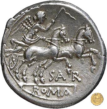 199/1 - denario Atilius Saranus 155 BC (Roma)