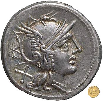 199/1 - denario Atilius Saranus 155 BC (Roma)