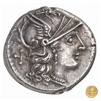 199/1 - denario Atilius Saranus 155 BC (Roma)