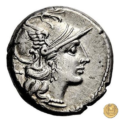 199/1 - denario Atilius Saranus 155 BC (Roma)