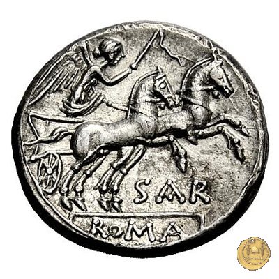 199/1 - denario Atilius Saranus 155 BC (Roma)