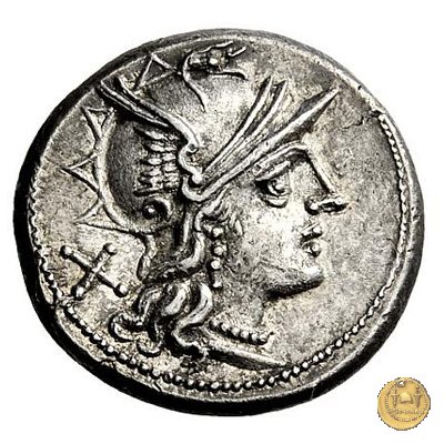 199/1 - denario Atilius Saranus 155 BC (Roma)