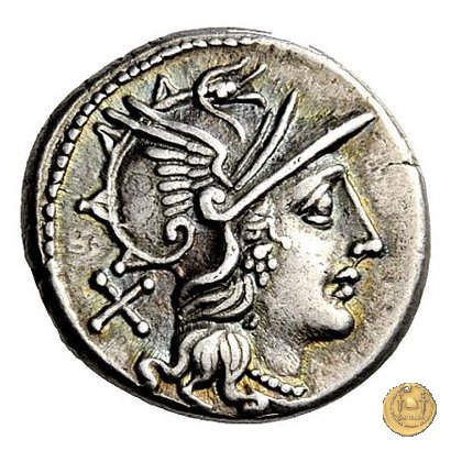 199/1 - denario Atilius Saranus 155 BC (Roma)