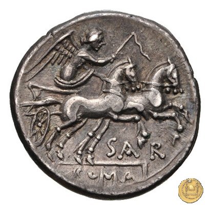 199/1 - denario Atilius Saranus 155 BC (Roma)