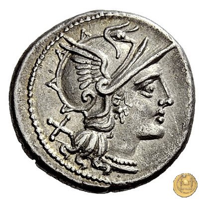 199/1 - denario Atilius Saranus 155 BC (Roma)