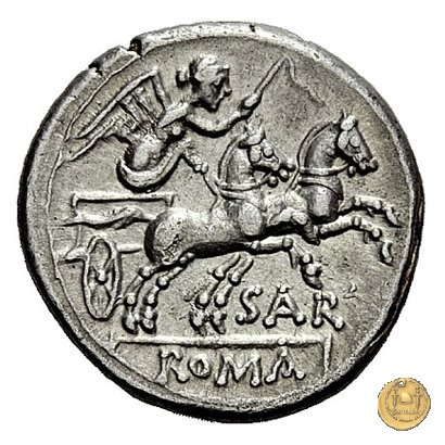 199/1 - denario Atilius Saranus 155 BC (Roma)