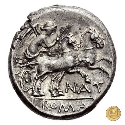 200/1 - denario Pinarius Natta 155 BC (Roma)