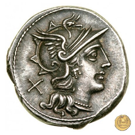 200/1 - denario Pinarius Natta 155 BC (Roma)