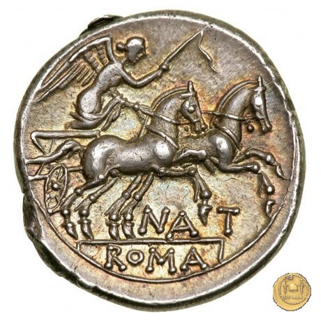 200/1 - denario Pinarius Natta 155 BC (Roma)