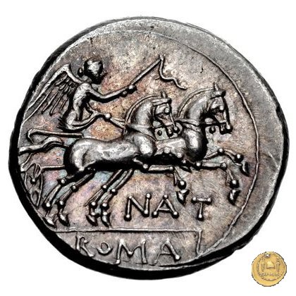 200/1 - denario Pinarius Natta 155 BC (Roma)