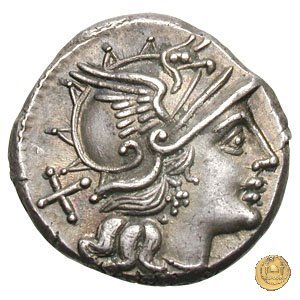 204/1 - denario L. Saufeius 152 BC (Roma)