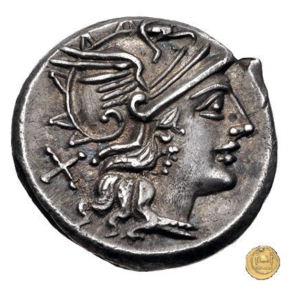 204/1 - denario L. Saufeius 152 BC (Roma)