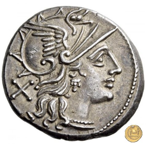 204/1 - denario L. Saufeius 152 BC (Roma)